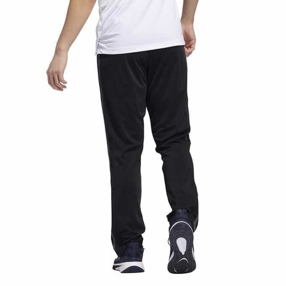 Adidas Essential Tricot Zip Pants Men S Black Gray Stripes Logo Warmup Track NEW - Picture 3 of 11